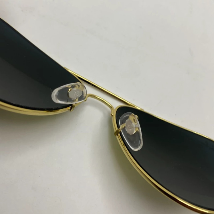 تصویر عینک ریبن خلبانی شیشه سنگ طلایی فول پک اورجینال