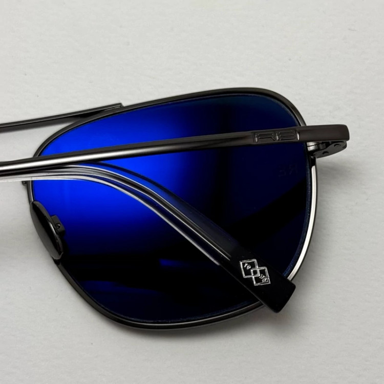 تصویر عینک آفتابی خلبانی رندولف شیشه سنگ آنتی رفلکس مشکی فریم نوک مدادی فول پک RANDOLPH AVIATOR RE 58 24K WHITE GOLD