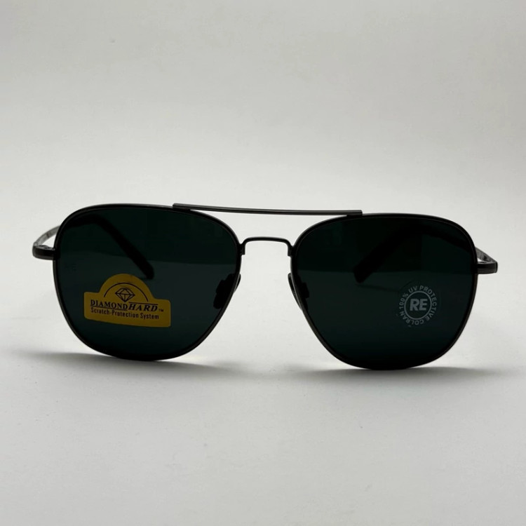 تصویر عینک آفتابی خلبانی رندولف شیشه سنگ آنتی رفلکس مشکی فریم نوک مدادی فول پک RANDOLPH AVIATOR RE 58 24K WHITE GOLD