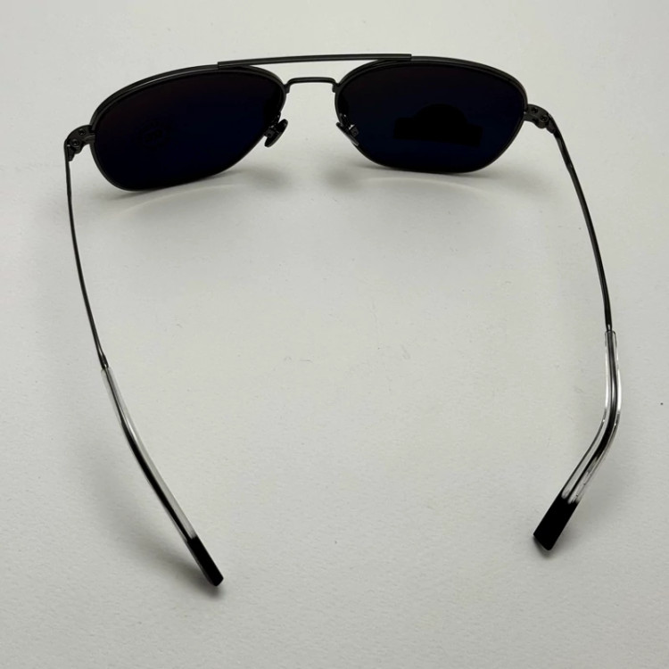 تصویر عینک آفتابی خلبانی رندولف شیشه سنگ آنتی رفلکس مشکی فریم نوک مدادی فول پک RANDOLPH AVIATOR RE 58 24K WHITE GOLD