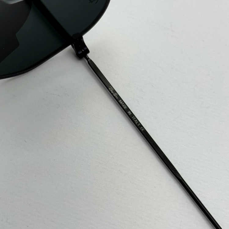 تصویر عینک ریبن هگزونال شیشه سنگ تمام مشکی به همراه پک کامل ریبن کد Rayban RB 3548