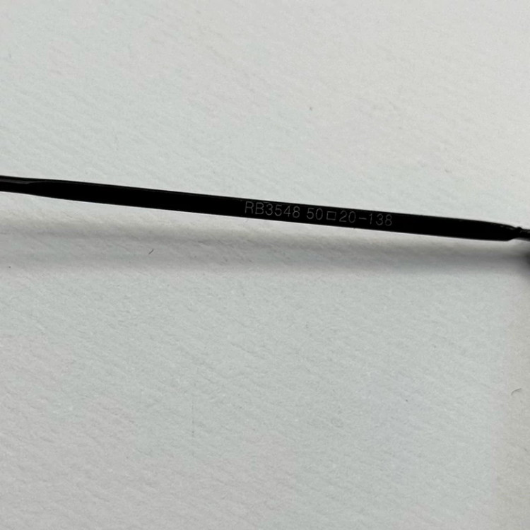 تصویر عینک ریبن هگزونال شیشه سنگ تمام مشکی به همراه پک کامل ریبن کد Rayban RB 3548