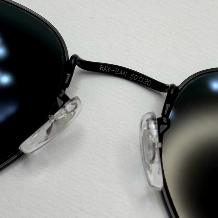 تصویر عینک ریبن هگزونال شیشه سنگ تمام مشکی به همراه پک کامل ریبن کد Rayban RB 3548