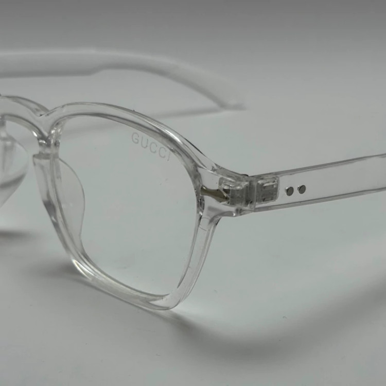تصویر فریم عینک بلوکات طبی گوچی GUCCI کریستالی شفاف - مخصوص کار با سیستم و موبایل و کامپیوتر - فیلتر نور آبی - ارسال رایگان
