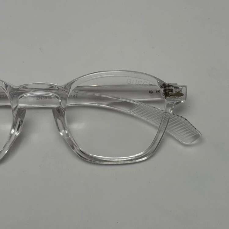 تصویر فریم عینک بلوکات طبی گوچی GUCCI کریستالی شفاف - مخصوص کار با سیستم و موبایل و کامپیوتر - فیلتر نور آبی - ارسال رایگان