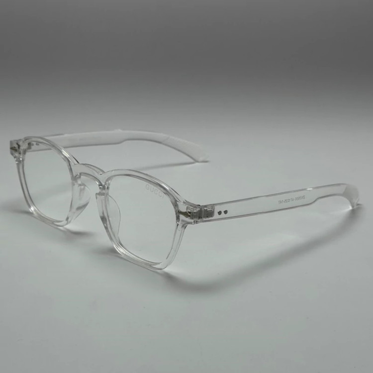 تصویر فریم عینک بلوکات طبی گوچی GUCCI کریستالی شفاف - مخصوص کار با سیستم و موبایل و کامپیوتر - فیلتر نور آبی - ارسال رایگان