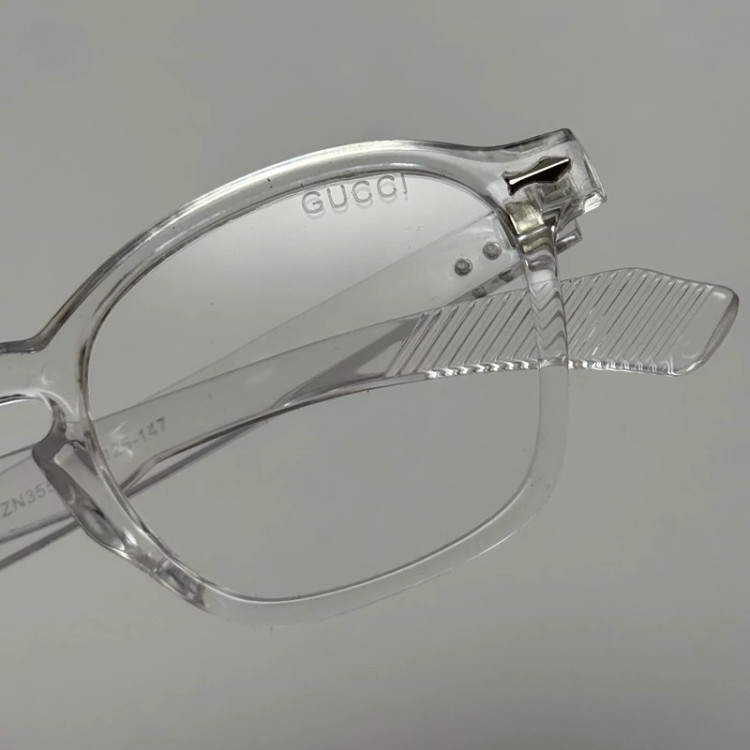 تصویر فریم عینک بلوکات طبی گوچی GUCCI کریستالی شفاف - مخصوص کار با سیستم و موبایل و کامپیوتر - فیلتر نور آبی - ارسال رایگان