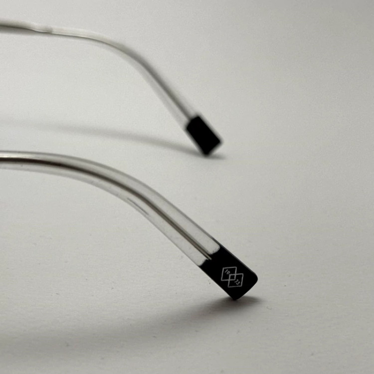 تصویر عینک آفتابی خلبانی رندولف شیشه سنگ آنتی رفلکس آبی هایلایت نقره ای فول پک RANDOLPH AVIATOR RE 58 24K WHITE GOLD