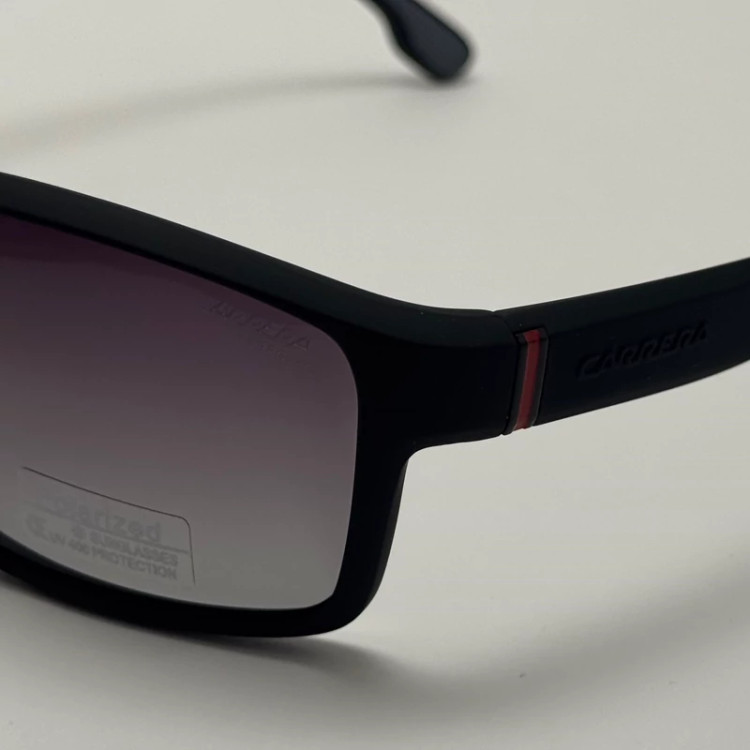 تصویر عینک آفتابی پلاریزه اسپرت کررا CARRERA مشکی مناسب رانندگی به همراه کاور پارچه ای و دستمال نانو مخصوص کد 2218