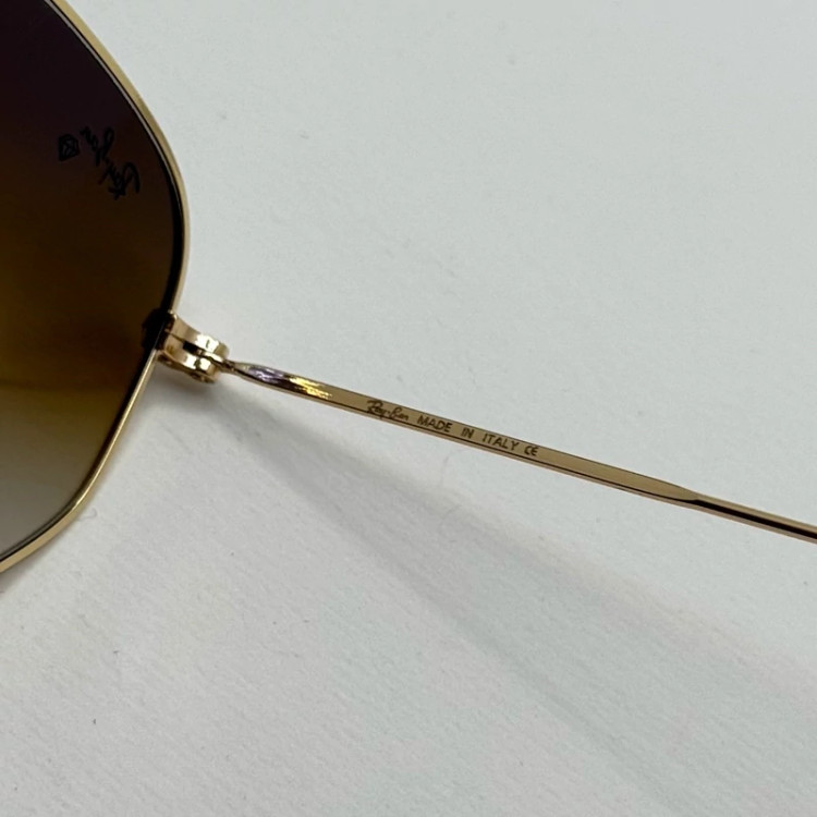 تصویر عینک ریبن شیشه سنگ هگزونال قهوه ای هایلایت آنتی رفلکس به همراه پک کامل ریبن کد Rayban RB 3548