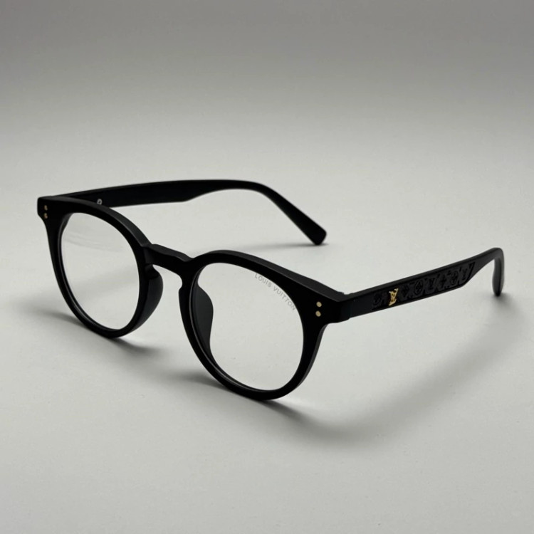 تصویر فریم عینک بلوکات طبی لویی ویتون مشکی tr90 نرم و سبک به همراه کاور پارچه ای و دستمال - عینک کار با کامپیوتر و موبایل