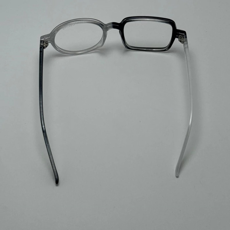 تصویر فریم عینک طبی بلوکات سلین Celine مربع دایره ای سفید مشکی