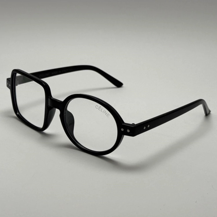 تصویر فریم عینک طبی بلوکات سلین Celine مربع دایره ای تمام مشکی