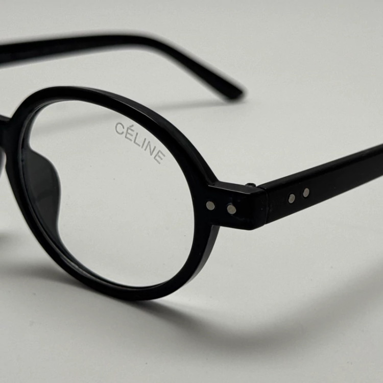 تصویر فریم عینک طبی بلوکات سلین Celine مربع دایره ای تمام مشکی