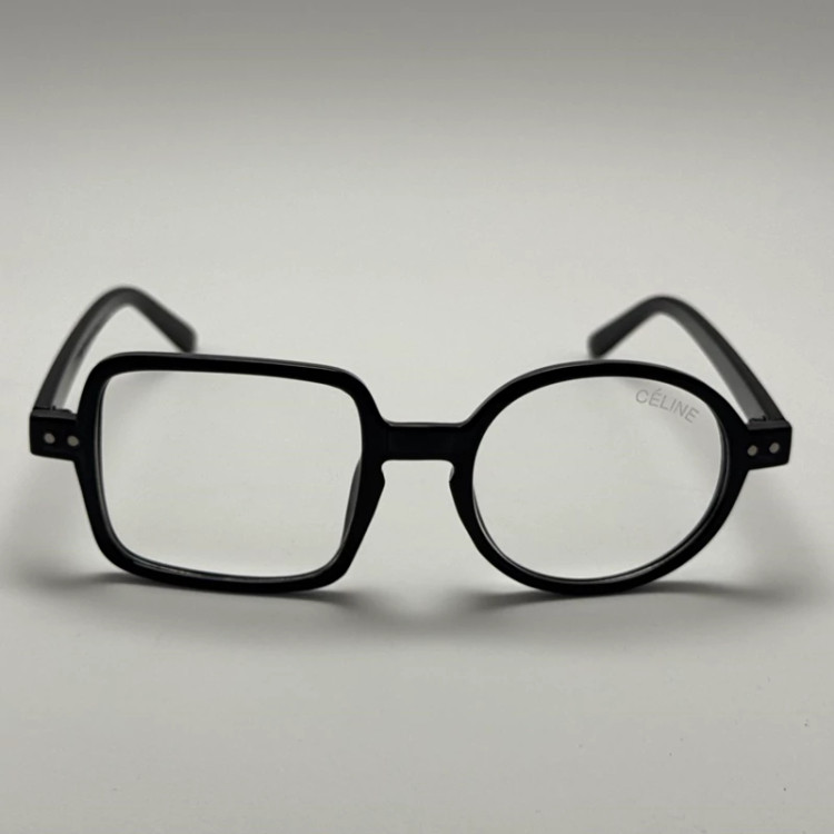 تصویر فریم عینک طبی بلوکات سلین Celine مربع دایره ای تمام مشکی