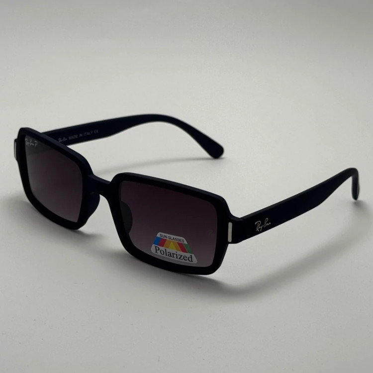 تصویر عینک آفتابی پلاریزه ریبن مستطیلی آبی پر رنگ کد rayban RB 2201