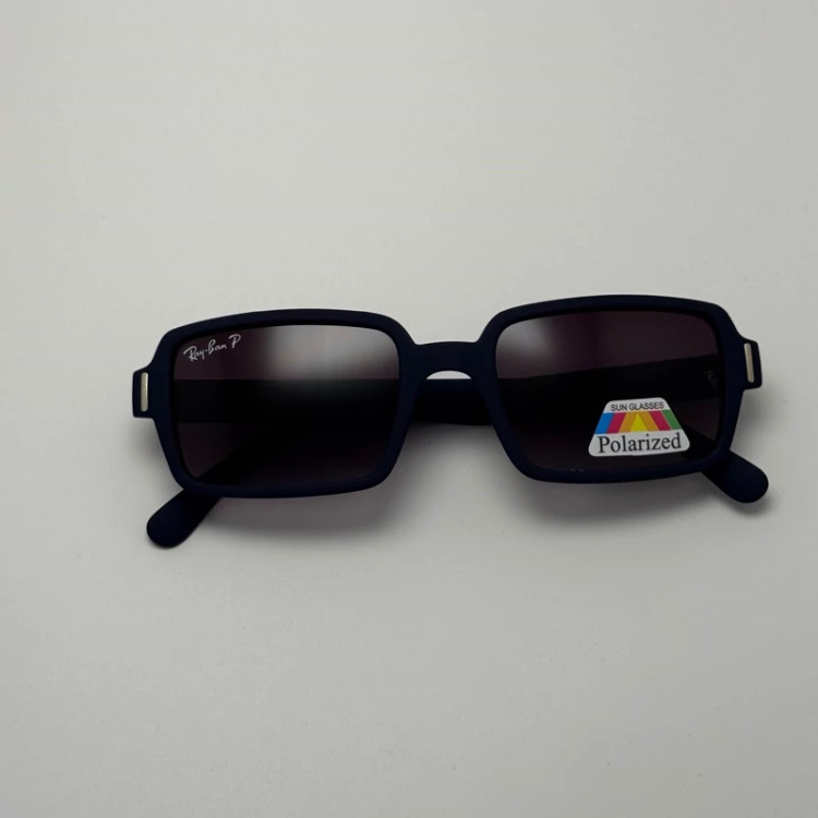 تصویر عینک آفتابی پلاریزه ریبن مستطیلی آبی پر رنگ کد rayban RB 2201