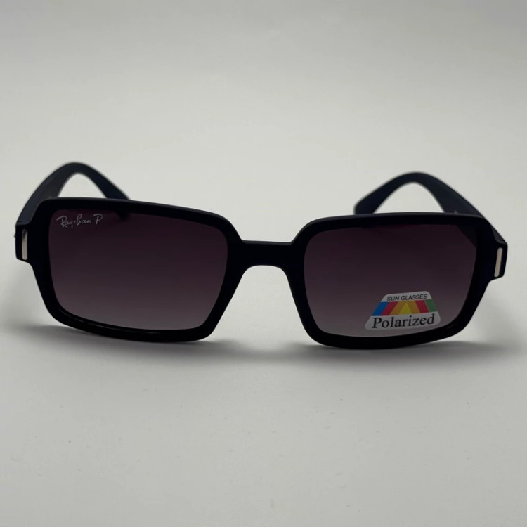 تصویر عینک آفتابی پلاریزه ریبن مستطیلی آبی پر رنگ کد rayban RB 2201