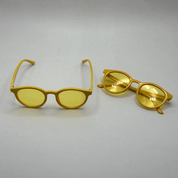 تصویر عینک آفتابی و شب جنتل مانستر گرد رنگ زرد