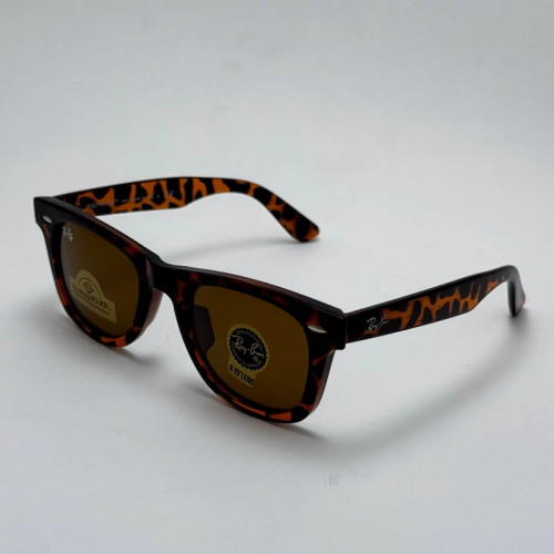 تصویر عینک آفتابی ریبن ویفرر شیشه سنگ پلنگی هاوانا عدسی قهوه ای به همراه پک کامل ریبن Rayban WAYFARER RB 2140 سایز 50