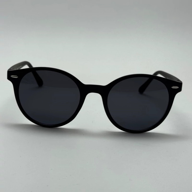 تصویر عینک آفتابی پلاریزه اوگا مورل OGA MOREL گرد تمام مشکی