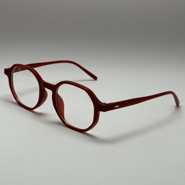 تصویر فریم عینک طبی بلوکات گوچی GUCCI گرد قرمز زرشکی