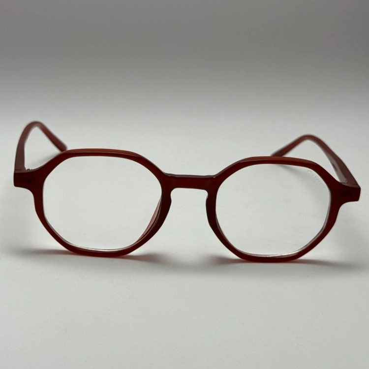 تصویر فریم عینک طبی بلوکات گوچی GUCCI گرد قرمز زرشکی