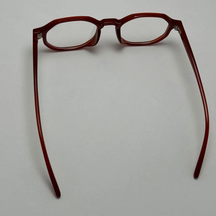 تصویر فریم عینک طبی بلوکات گوچی GUCCI گرد قرمز زرشکی