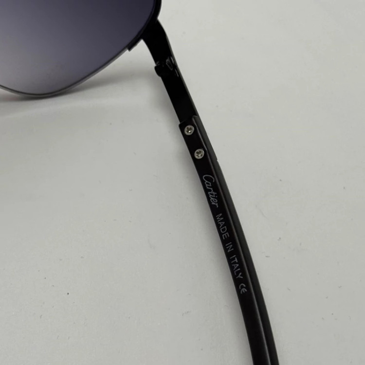 تصویر عینک آفتابی مردانه کارتیر Cartier مدل Santos تمام مشکی