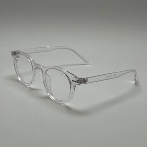 تصویر فریم عینک طبی بلوکات گوچی GUCCI گرد کریستالی بی رنگ