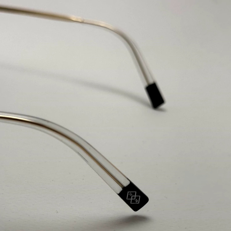 تصویر عینک آفتابی خلبانی رندولف شیشه سنگ آنتی رفلکس آبی هایلایت فریم طلایی فول پک اصلی RANDOLPH AVIATOR RE 58 24K GOLD