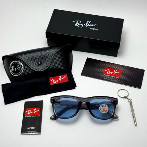 تصویر عینک آفتابی ریبن ویفرر ریورس پلاریزه آبی به همراه پک ریبن Rayban WAYFARER REVERSE RB R0502S
