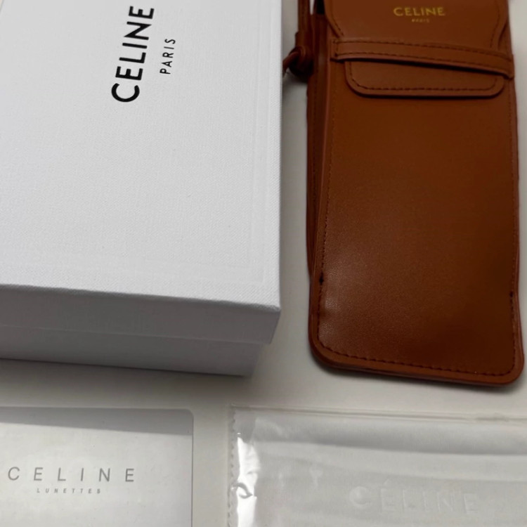 تصویر عینک آفتابی پلاریزه بیضی سلین CELINE تمام مشکی مستر کوالیتی به همراه پک کامل سلین