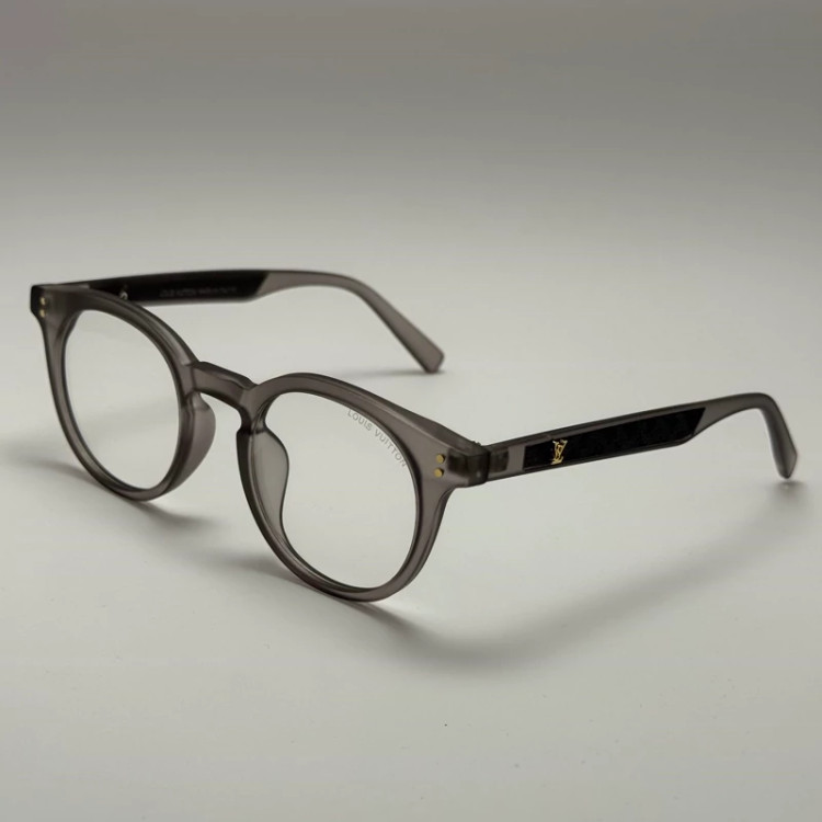 تصویر فریم عینک بلوکات طبی لویی ویتون طوسی tr90 نرم و سبک به همراه کاور پارچه ای و دستمال - عینک کار با کامپیوتر و موبایل