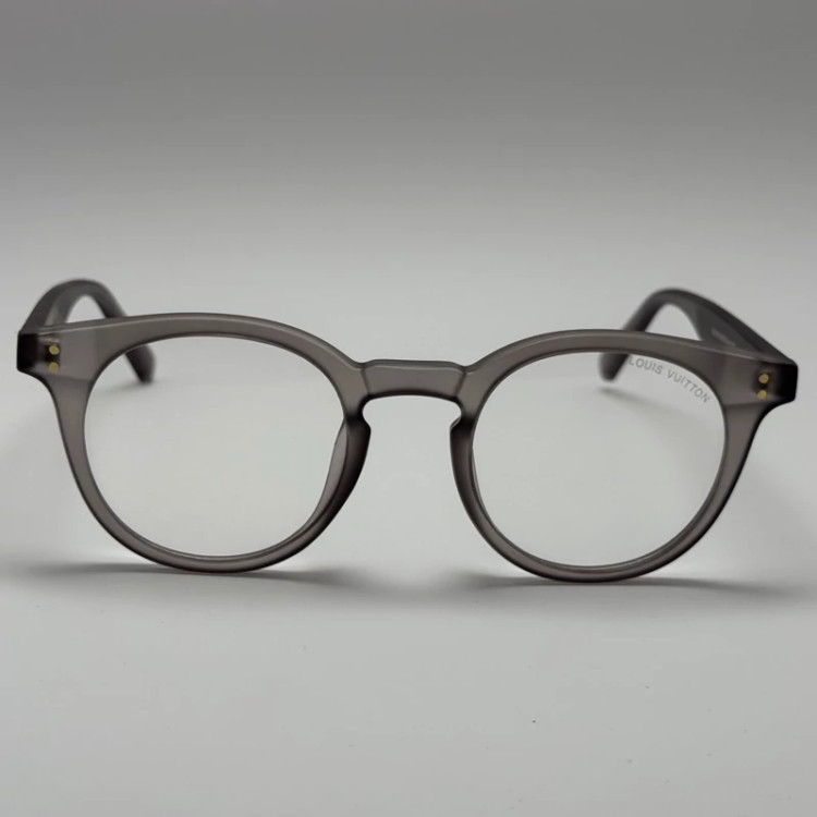 تصویر فریم عینک بلوکات طبی لویی ویتون طوسی tr90 نرم و سبک به همراه کاور پارچه ای و دستمال - عینک کار با کامپیوتر و موبایل