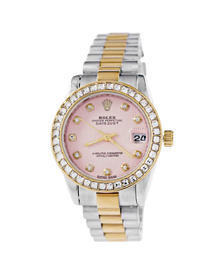 تصویر ساعت رولکس صفحه صورتی Rolex Lady Datejust SGP7