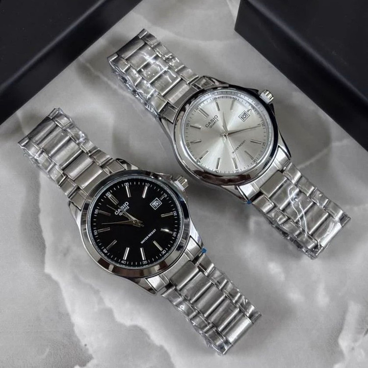 ساعت مچی مردانه و زنانه کاسیو CASIO صفحه گرد تمام استیل