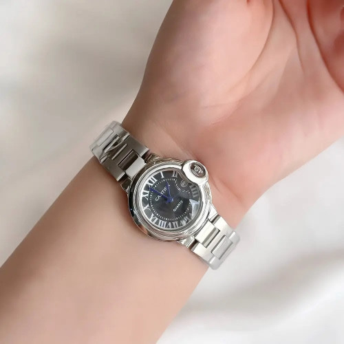 Cartier ballon blue black dial women's watch